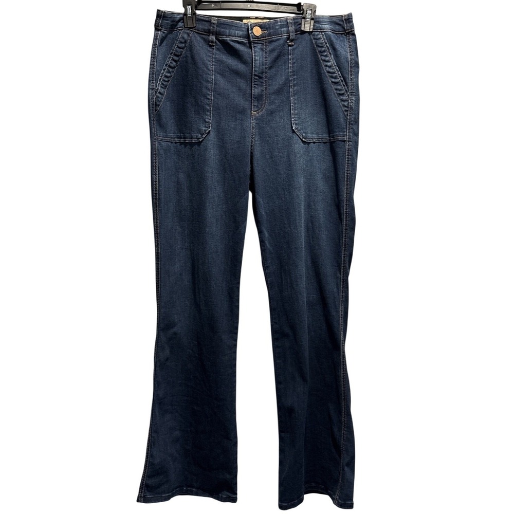 Democracy "Ab"solution High Rise Flare Jeans Womens 16 Blue B2560KELRXX